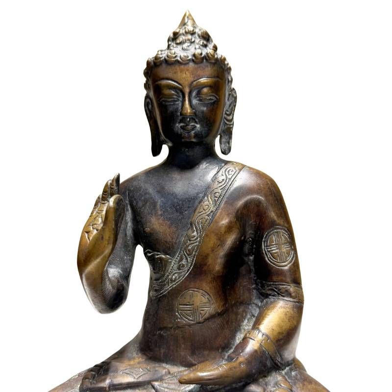 Antiker Buddha aus Bronze mit zeitloser und friedvoller Ausstrahlung