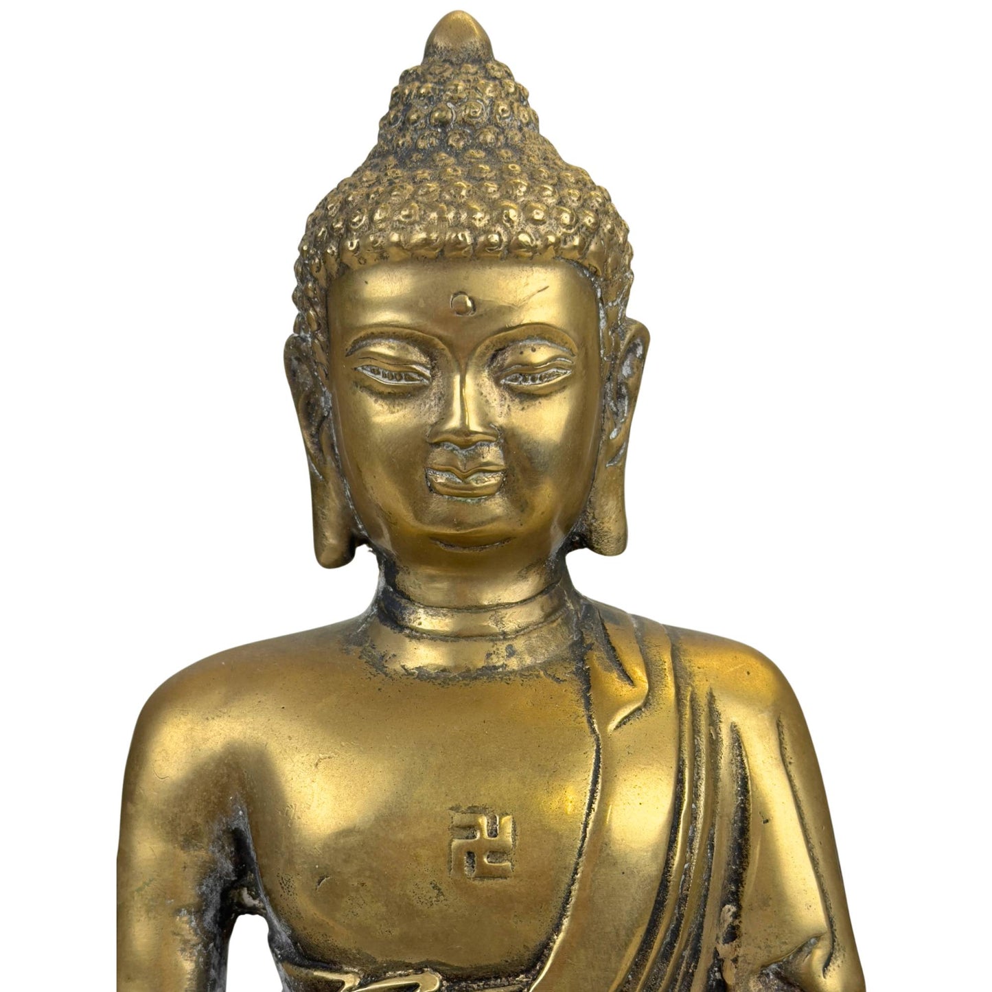 Bronzener Medizinbuddha mit Vergoldung