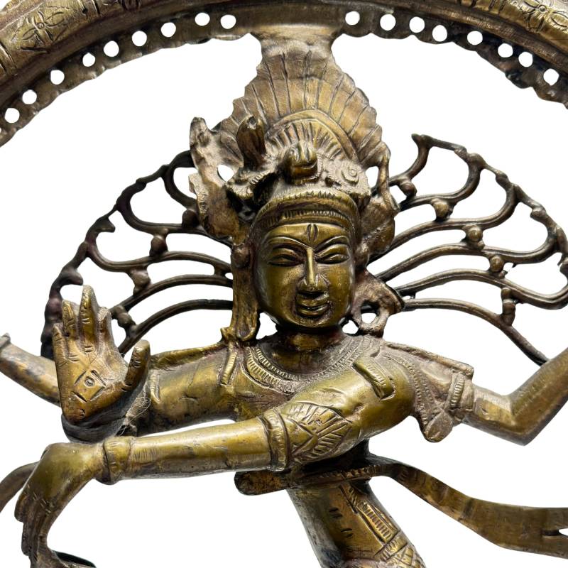 Bronzestatue von Nataraja Shiva im indischen Tempelstil
