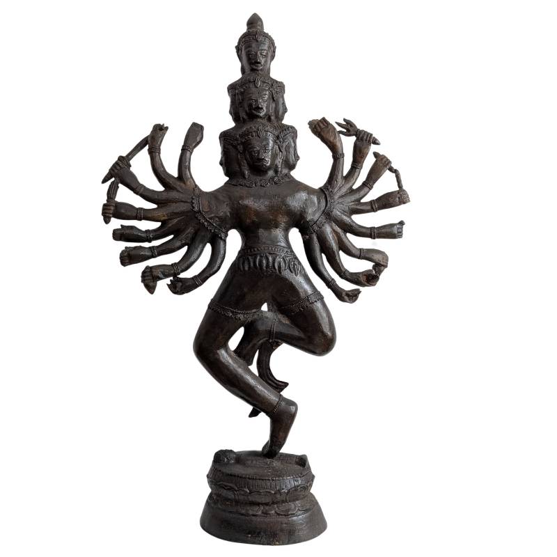 Bronzestatue von Nataraja Shiva aus Thailand oder der Khmer-Region