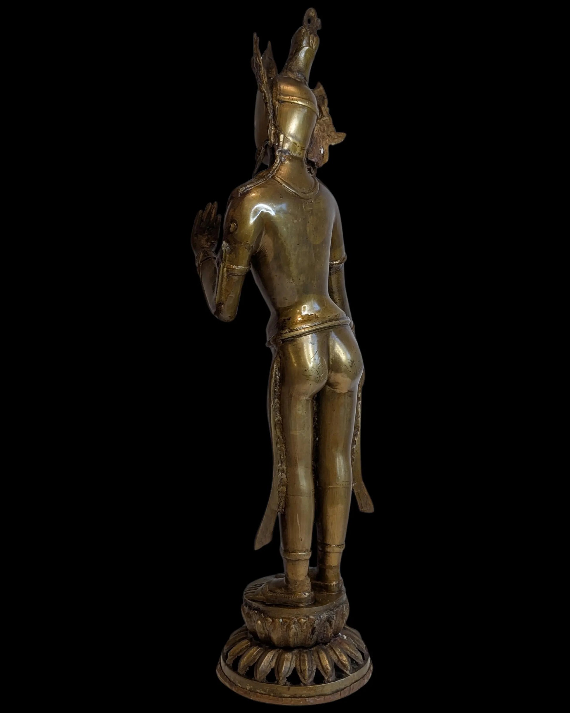 Bronzene Tara-Statue, 78 cm, Himalaya-buddhistische Kunst, Großformat