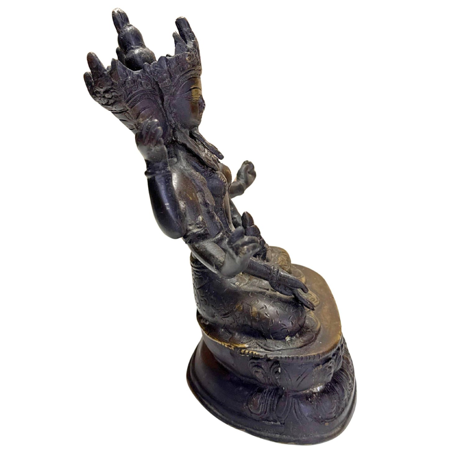 Bronzene Ushnishavijaya, die Göttin der Langlebigkeit, mit schützender buddhistischer Symbolik