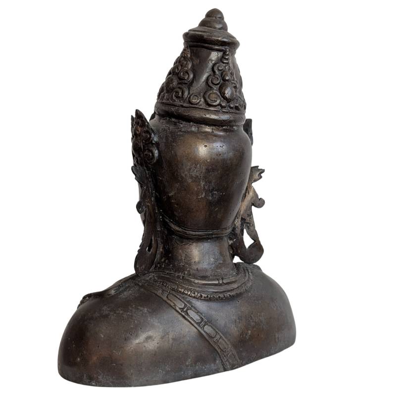 Bronzene Vishnu-Büste aus dem 17. Jahrhundert, Khmer-Region