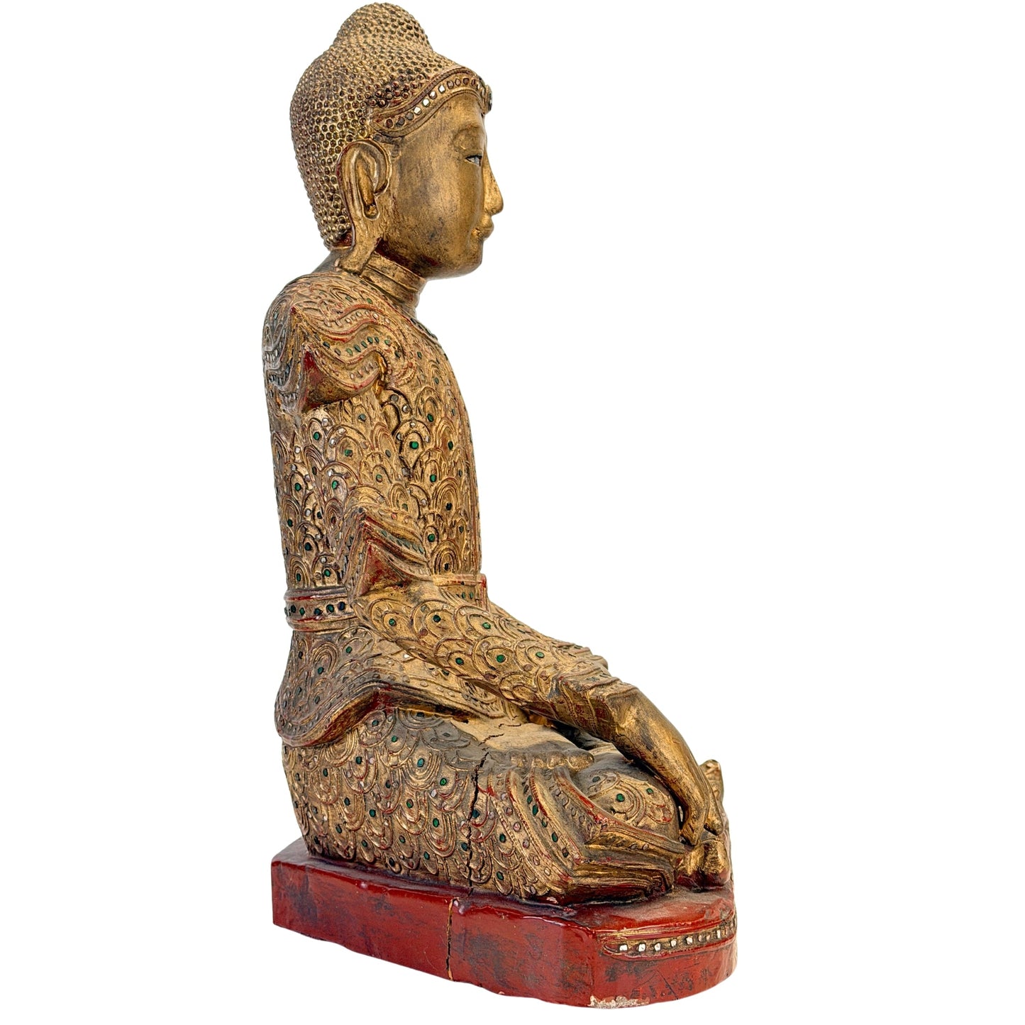 Rechtes Profil des sitzenden burmesischen Jambupati-Buddhas, SKU 738