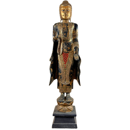 Staande Birmese Mandalay Boeddha, vooraanzicht