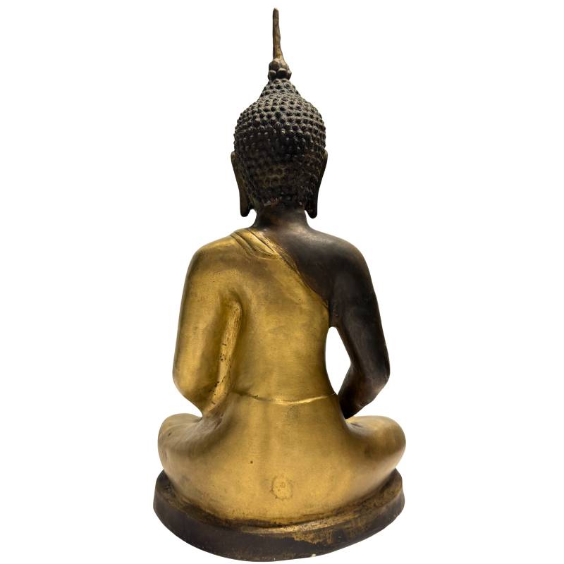 Chinesischer Bronze-Buddha in Dhyana Mudra, Yongle-Revival-Stil, Tempelversion
