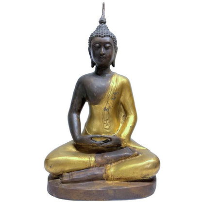 Chinesische bronzene Meditations‑Buddha in Dhyana‑Mudra, Yongle‑Stil Wiederbelebung, geschlossene Basis