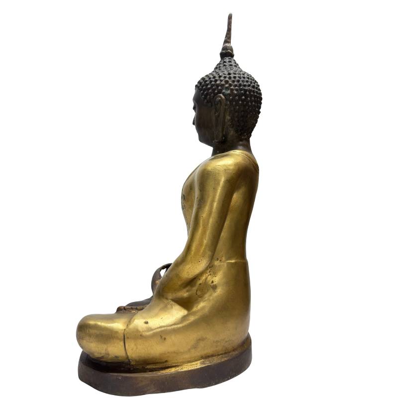 Chinesischer Bronzebuddha in Dhyana Mudra, 20. Jahrhundert