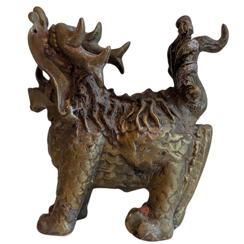 Chinesische Bronze-Foo-Hunde, die zur asiatischen Kunst gehören