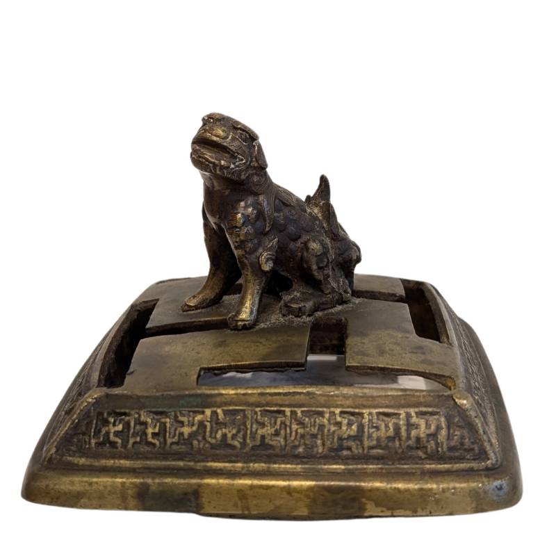 Chinesischer Räuchergefäß aus Bronze mit tiefer, natürlicher Patina