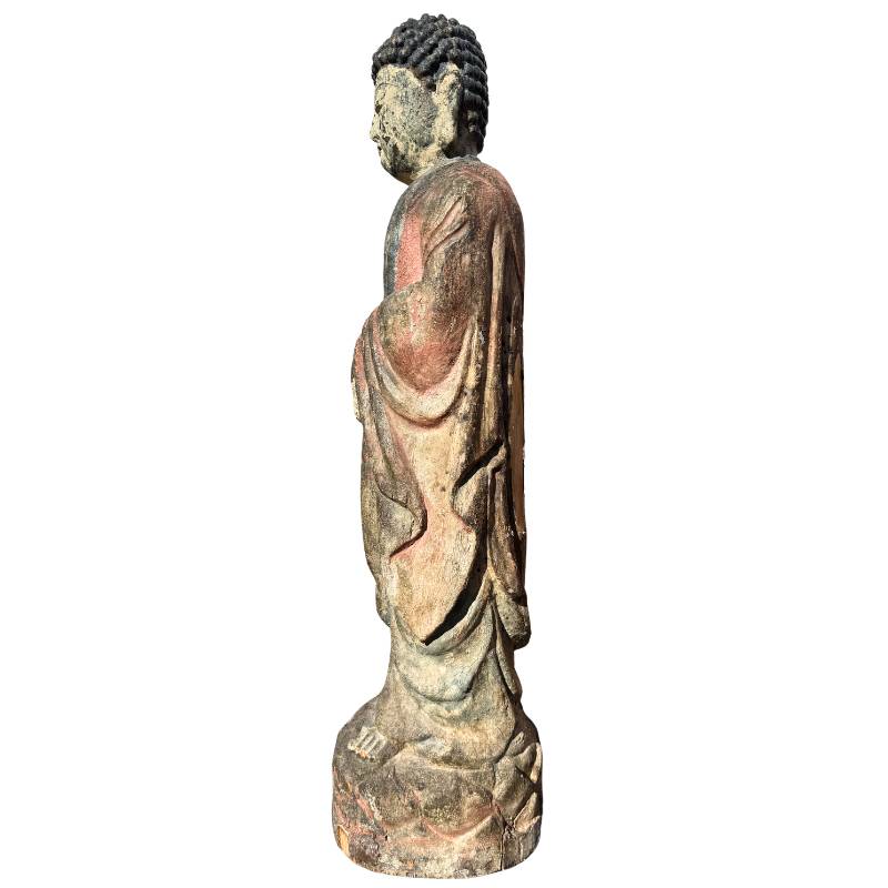 Chinesische Kwan-Yin-Skulptur aus Holz