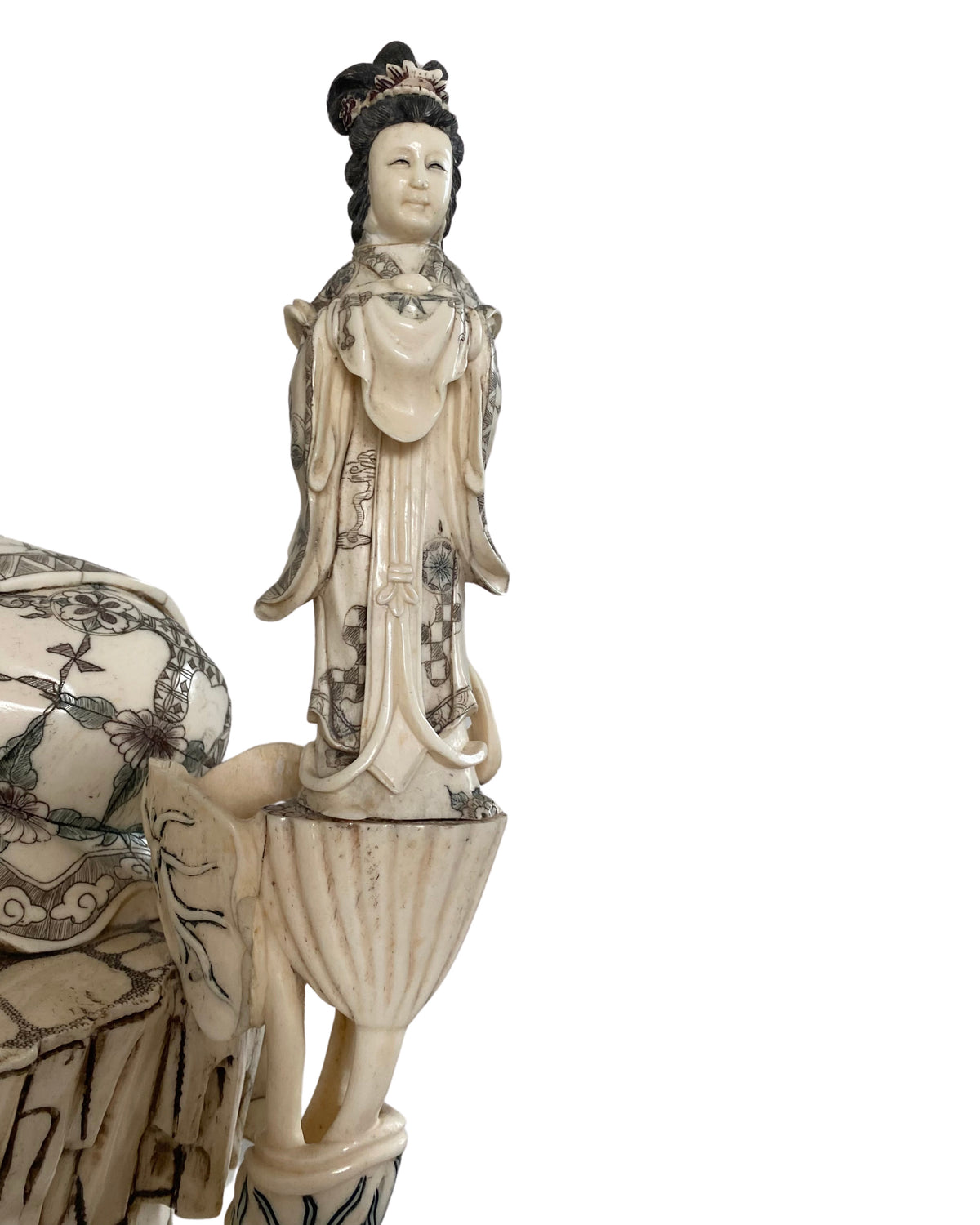 Kwan Yin depiction inspired by traditional Chinese Buddhist temple art