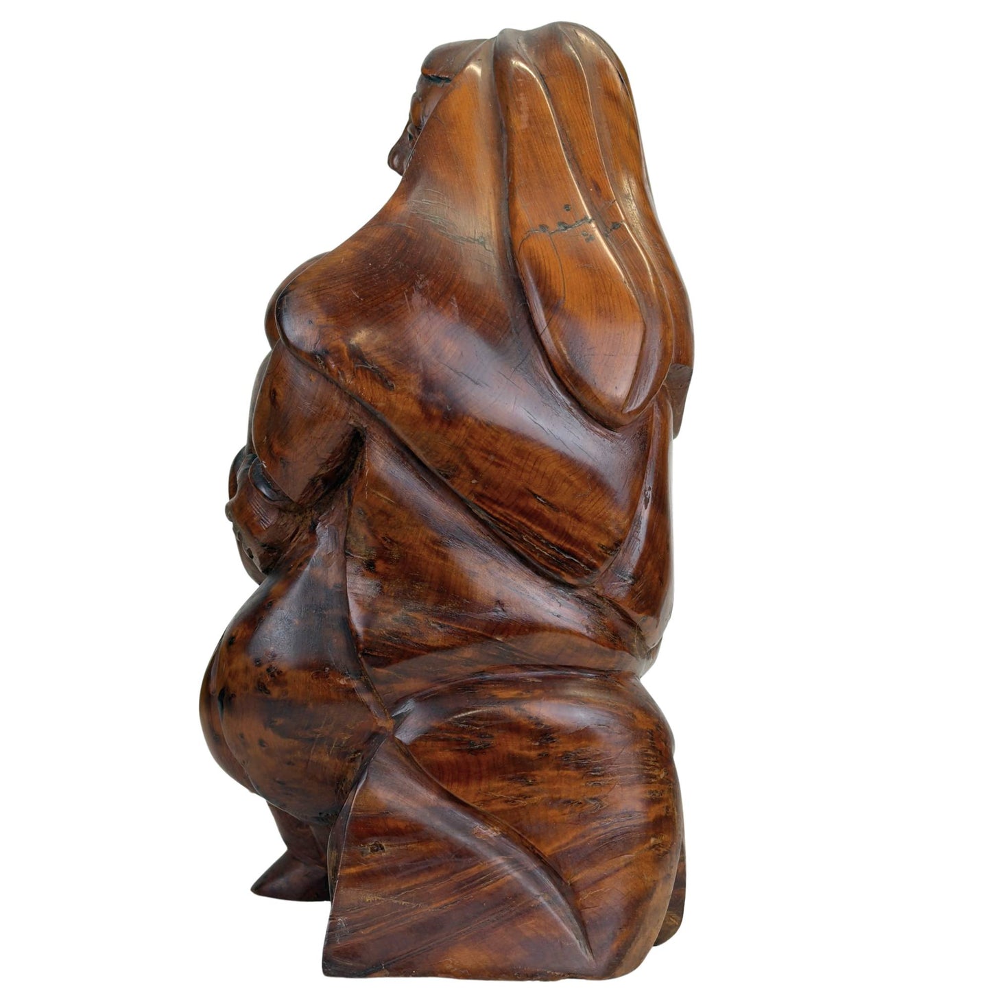 Handgeschnitzte Madonnenstatue aus der christlichen Kunsttradition