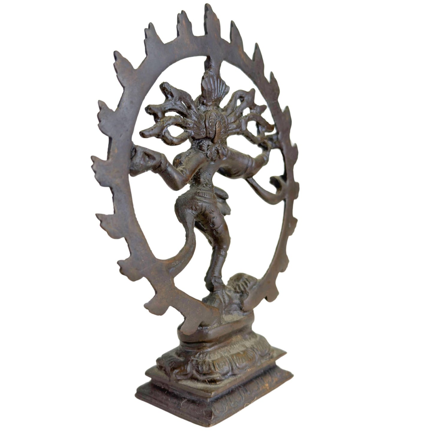 Kompakte Hindu-Figur von Shiva Nataraja mit klassischer indischer Ikonographie