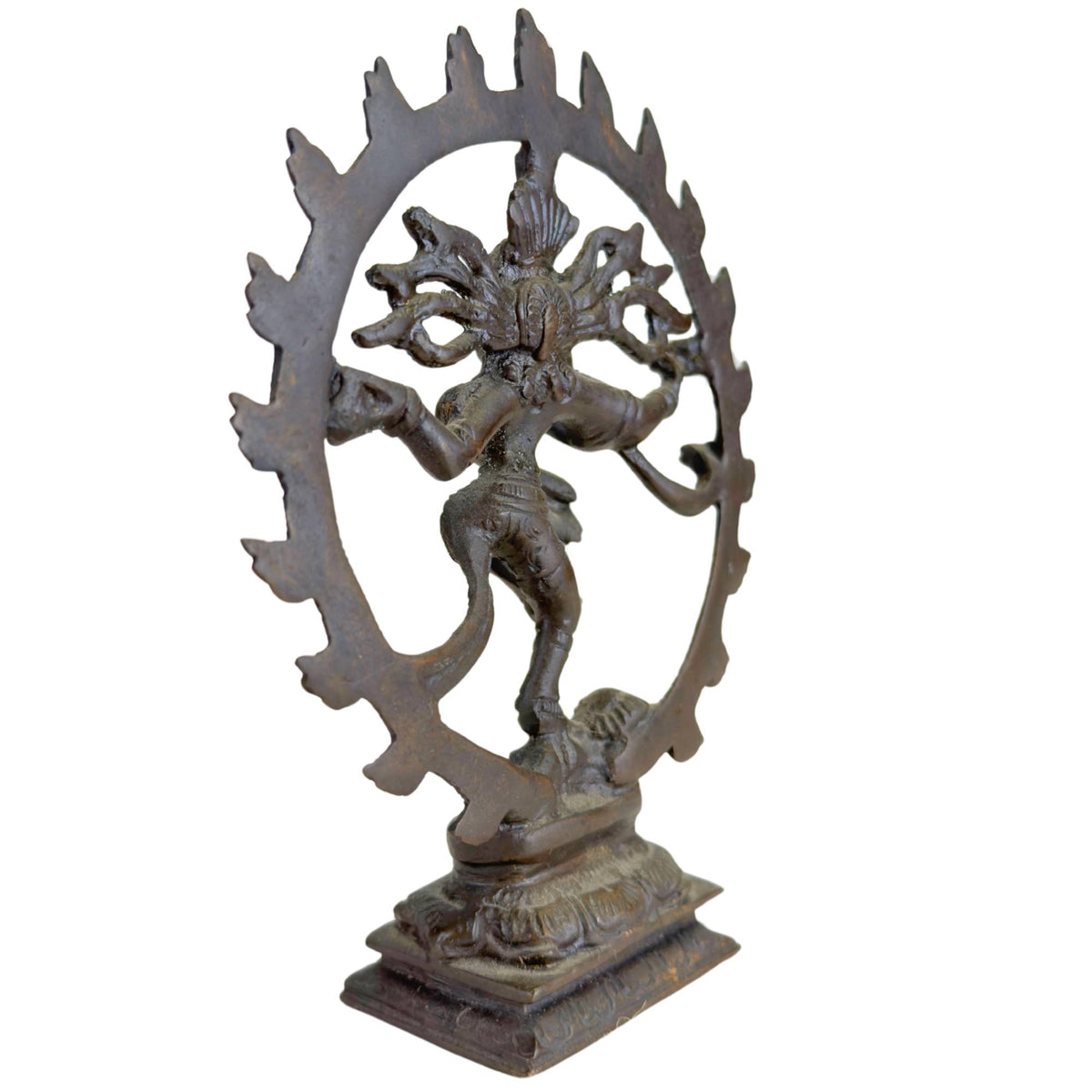 Kompaktes hinduistisches Bildnis von Shiva Nataraja mit klassischer indischer Ikonografie