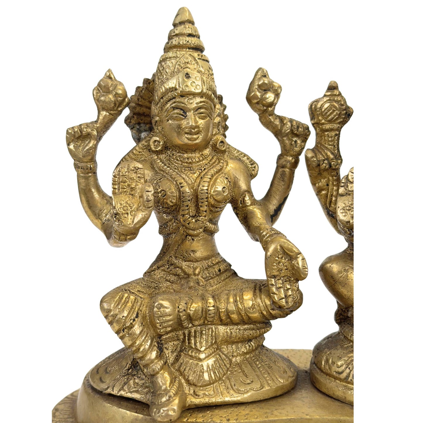 Kompakte, aber schwere spirituelle Statue aus Indien mit einem Gewicht von 3 Kilogramm.