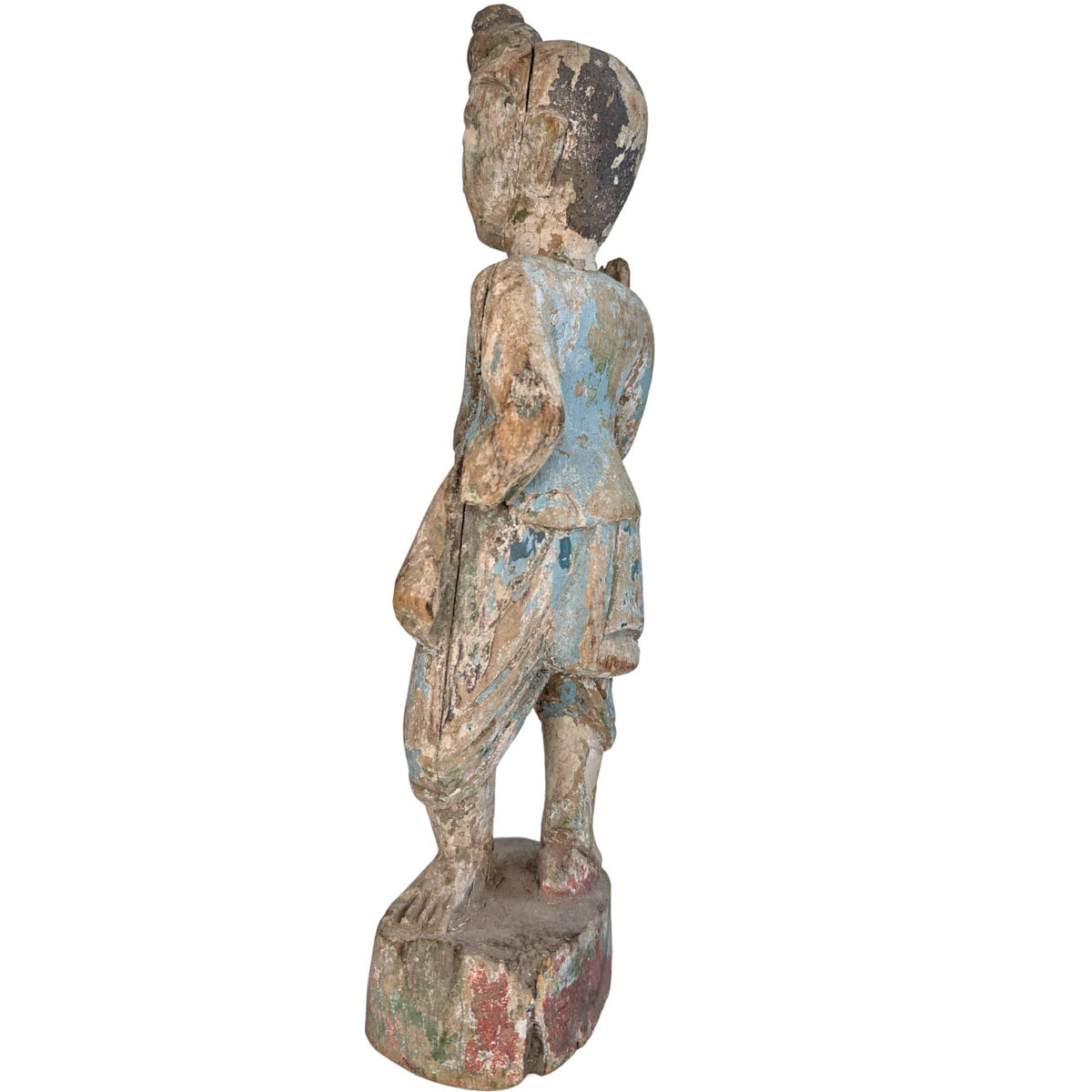 Exklusive dekorative asiatische antike Holzskulptur für das Interieur.