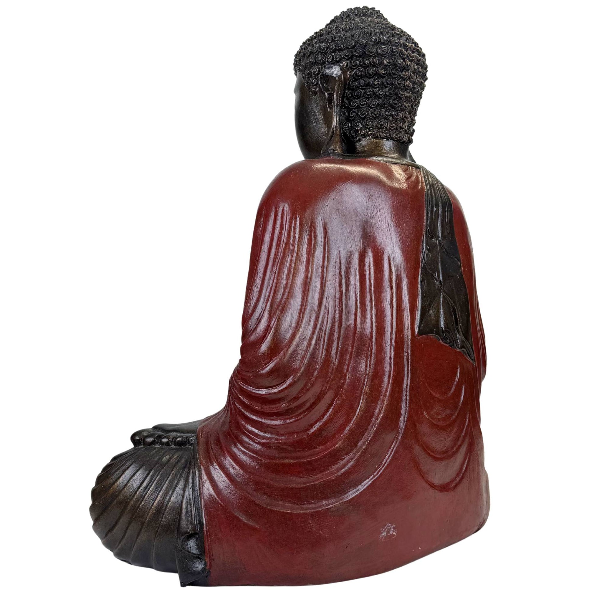 Dekorative Buddha-Statue aus Kunstharz für einen Meditationsraum, Yogaraum oder ein ruhiges Interieur