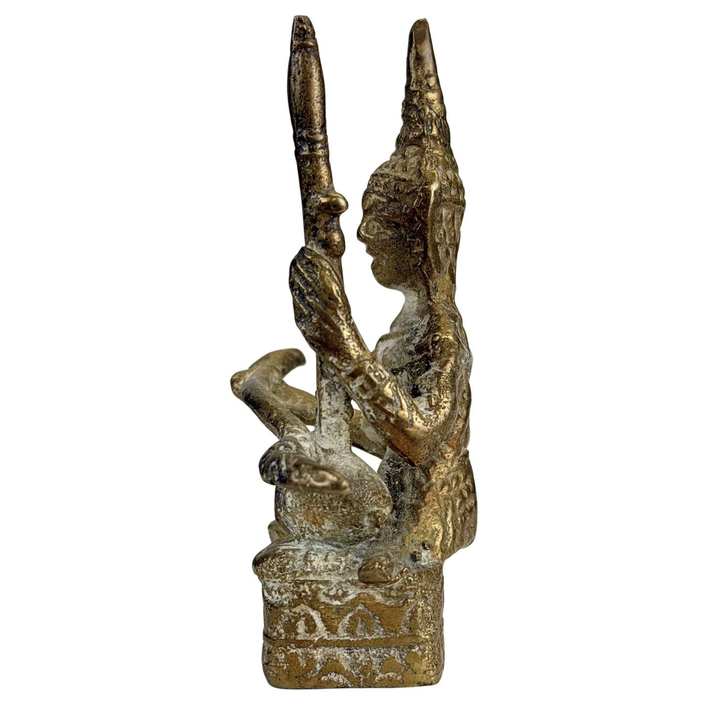 Dekorative thailändische Bronze-Musikerfigur für asiatische Inneneinrichtungen