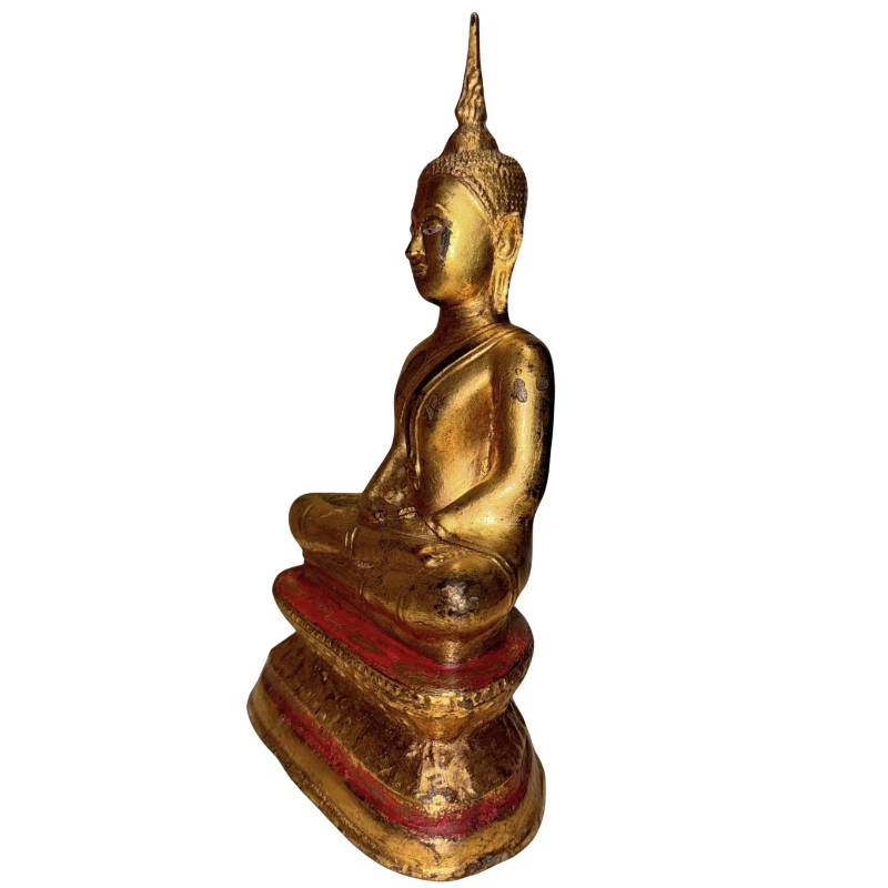 Buddha in Dhyana-Mudra-Meditationshaltung, antike Bronze