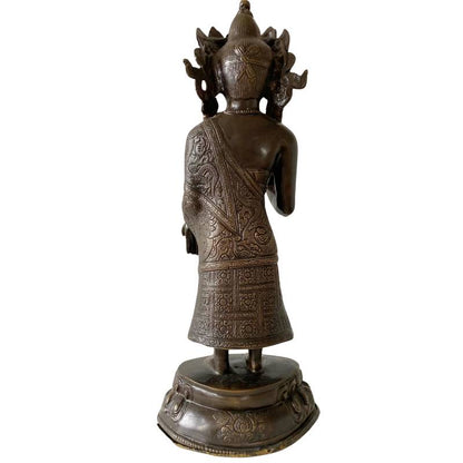 Dipankara Buddha‑Statue aus Bronze
