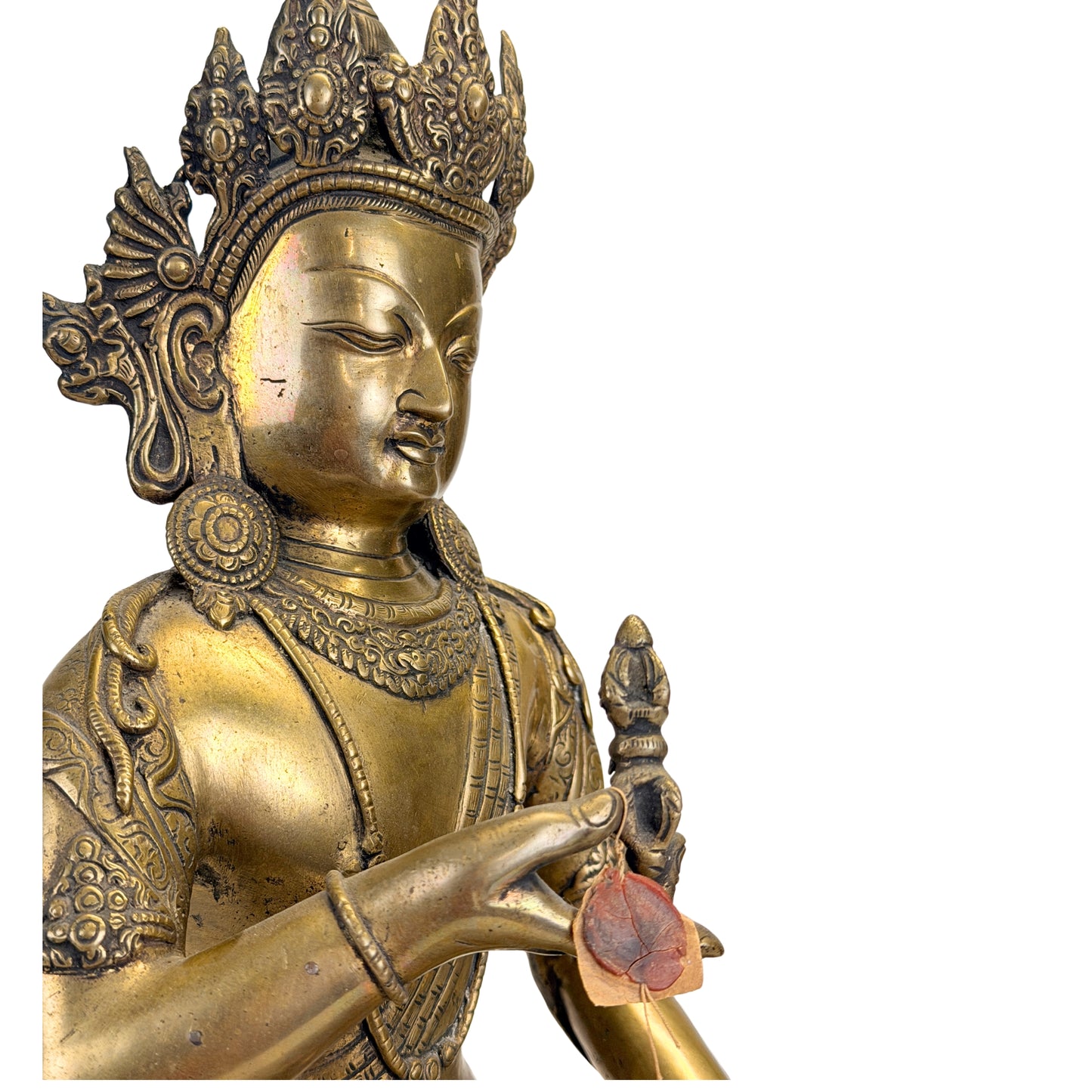 Dorje Sempa mit rituellem Vajra und Ghanta aus vergoldeter Bronze