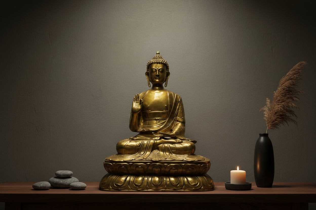 Ein sehr alter Buddha aus Tibet