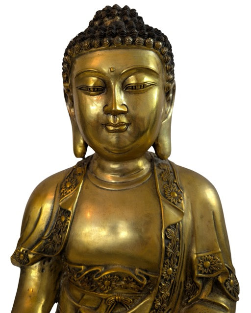Exklusive, feuervergoldete Buddha-Statue im Ming-Stil erhältlich bei 1stBuddha.