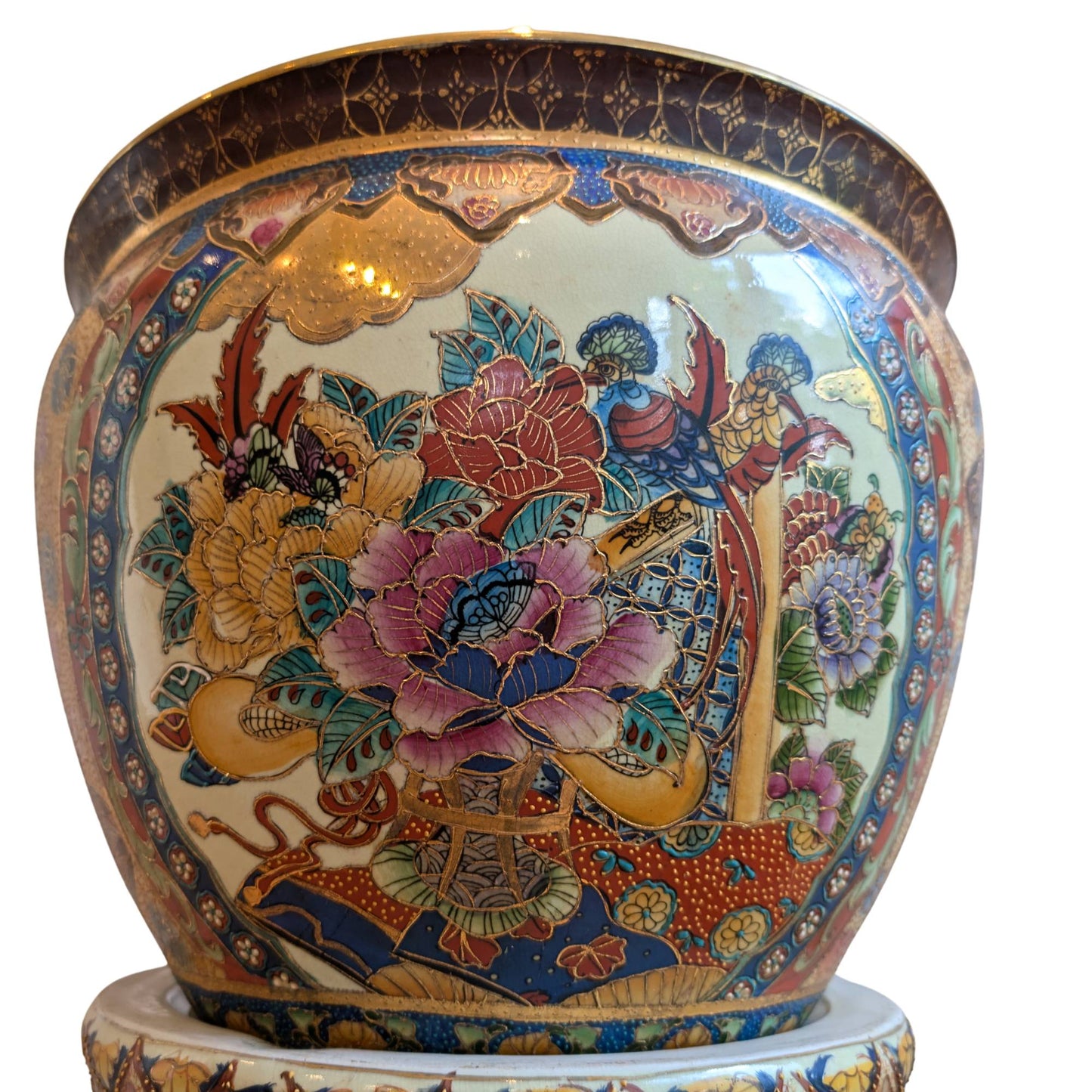 Exklusive japanische Vase, ideal zur Gestaltung einer repräsentativen Halle oder eines Eingangsbereichs.
