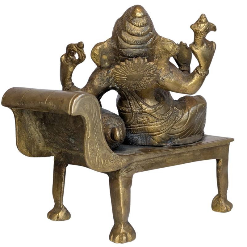 Antike Ganesha-Statue aus Bronze mit seltener liegender Ikonographie