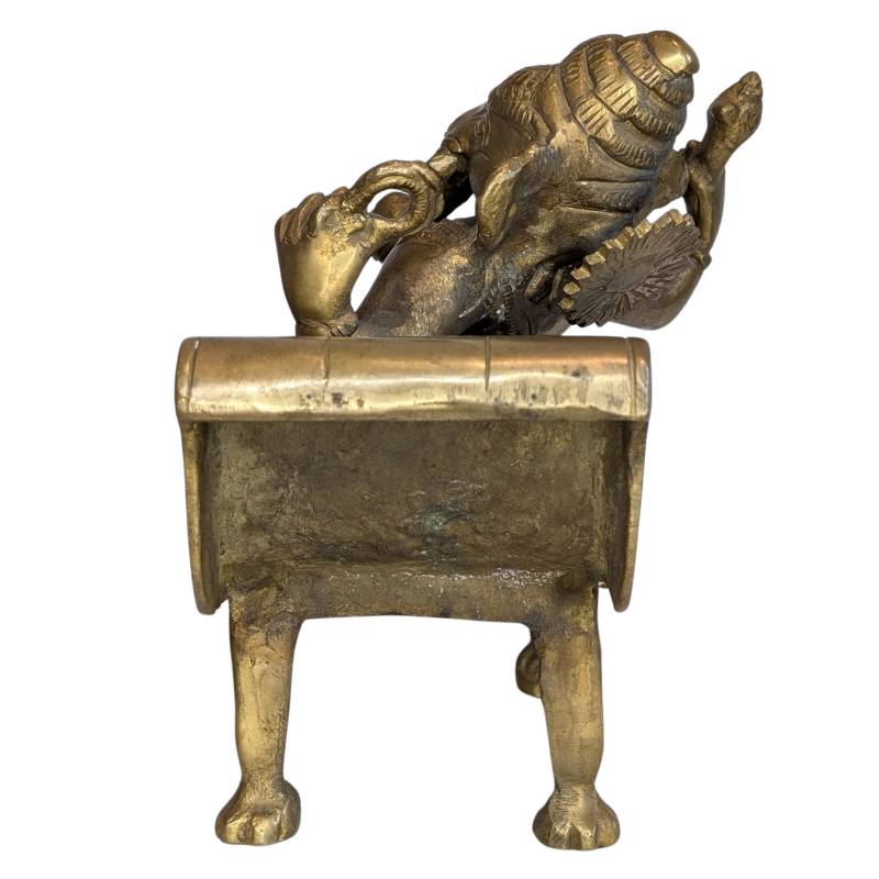 Handgefertigte religiöse Ganesha-Statue aus antiker Bronze