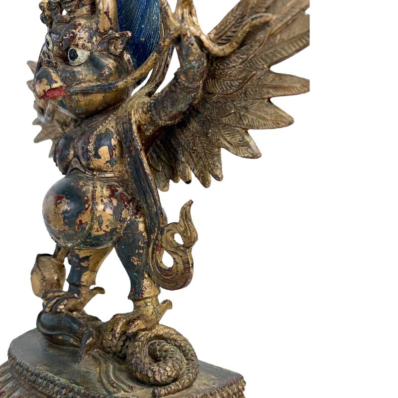 Garuda-Statue aus Bronze, ein Werk der spirituellen Kunst des Himalaya.