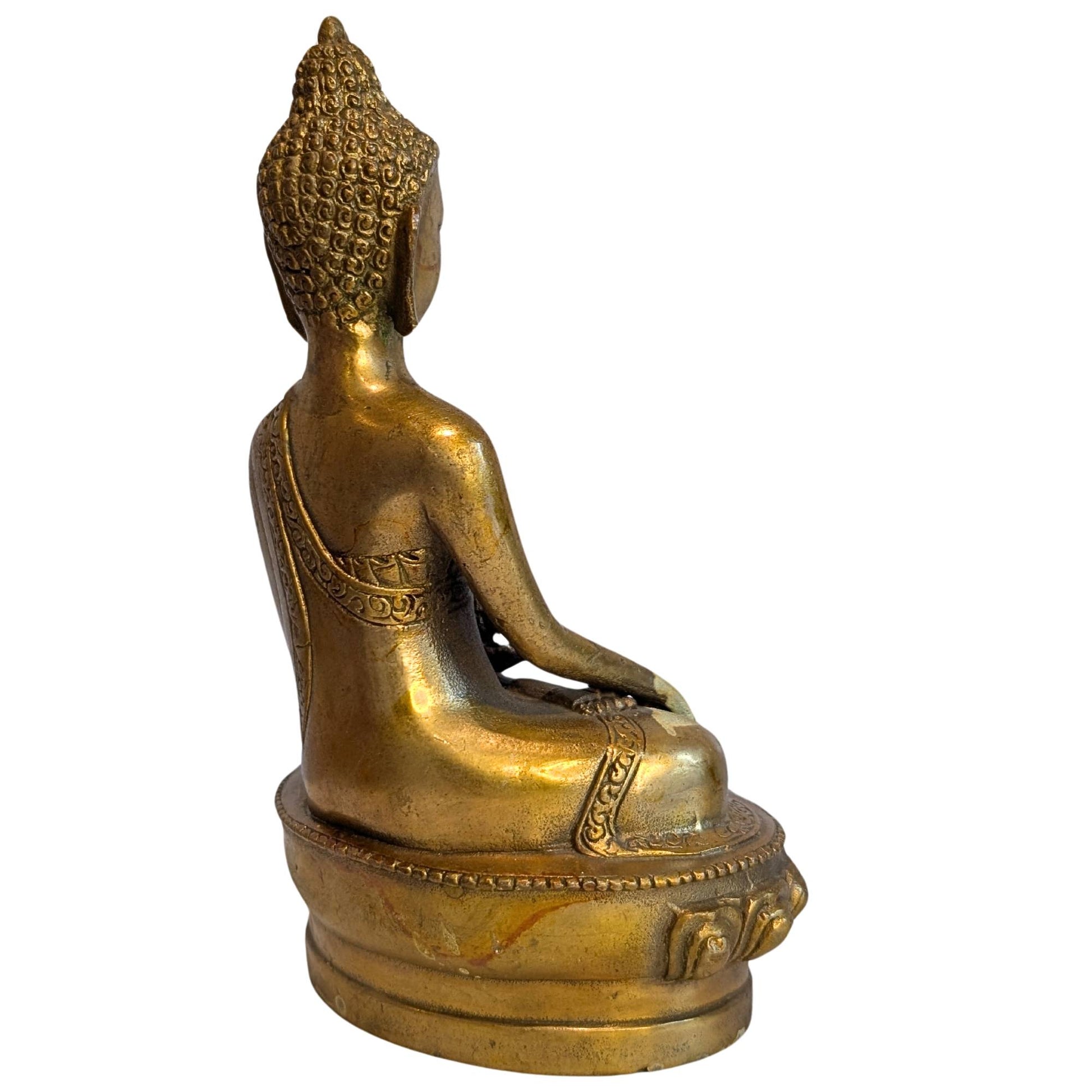Detaillierter Bronzeguss eines Medizinbuddhas aus dem Himalaya