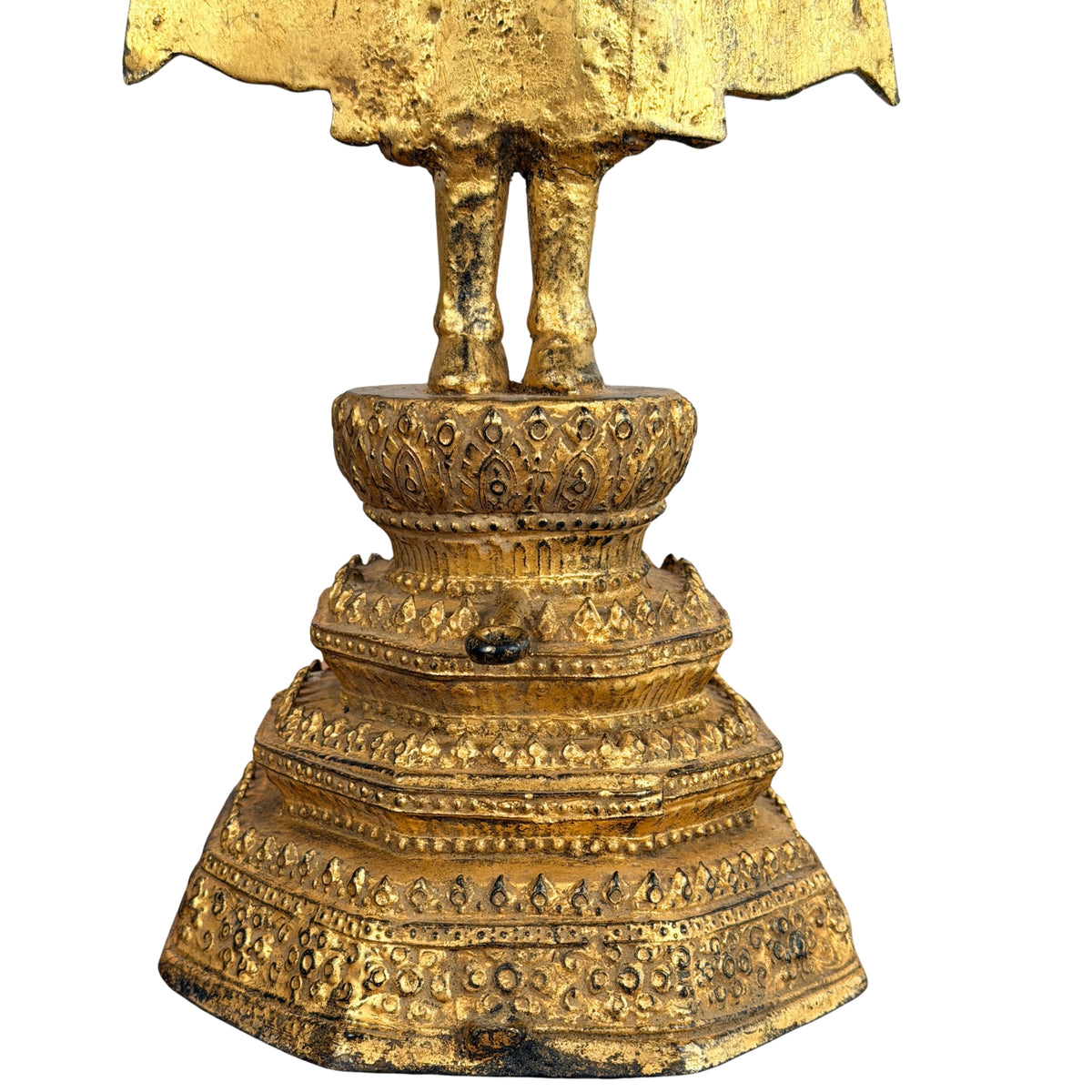 Stepped lotus base from behind, detail