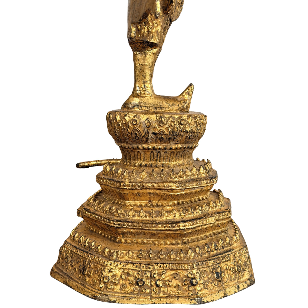 Foot and stepped base from the side, detail