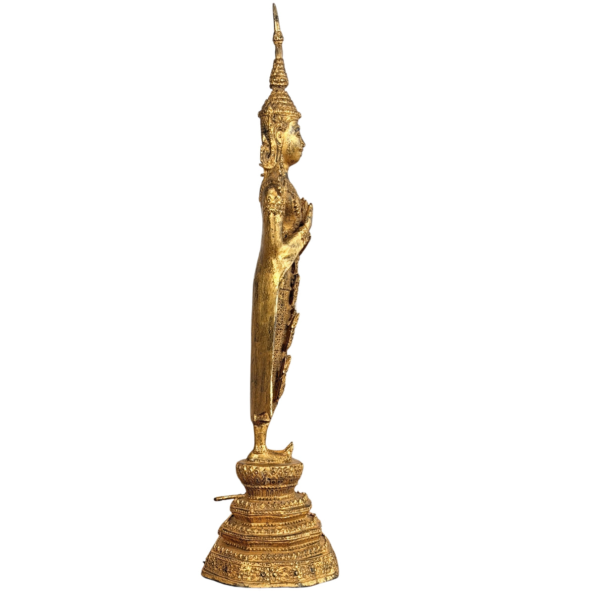 Side view of the crowned Buddha