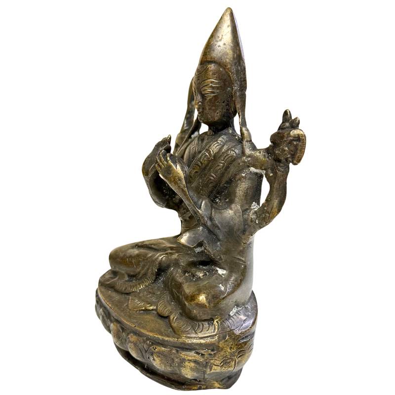 Sitzender Gelehrter Lama in Meditationshaltung, Gelugpa-Tradition, 18. Jahrhundert, Bronze