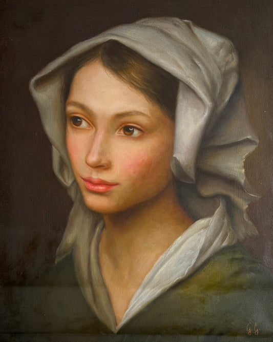 Vorderansicht des Original-Ölgemäldes Innocenza Divina des italienischen Künstlers Giuseppe Giglio.