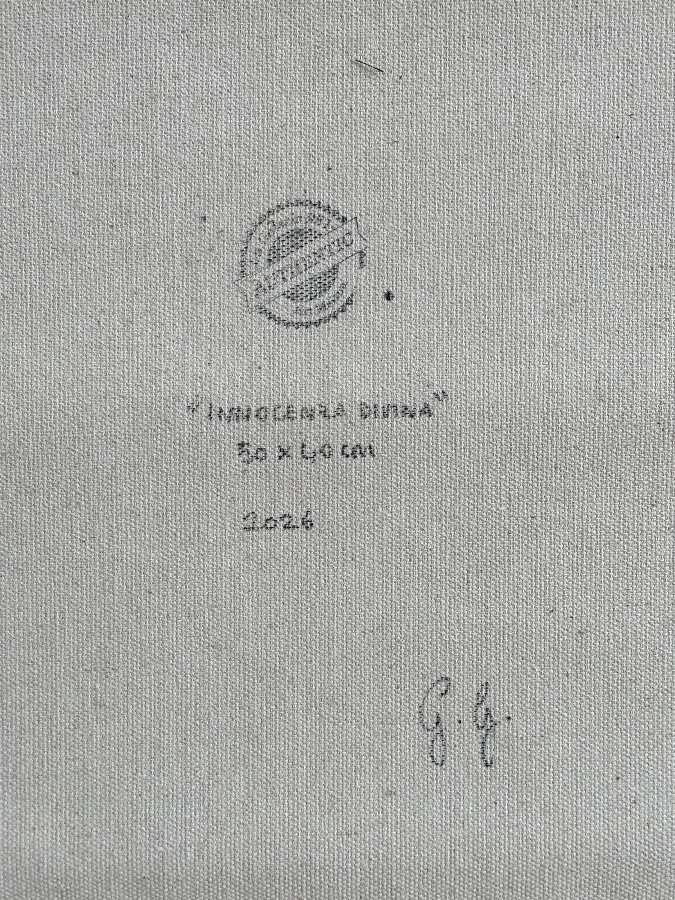 Detail der Signatur G.G. und des offiziellen Galeriestempels von La Galerie 991.