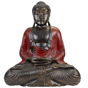 Harz-Buddha-Statue mit rotem Gewand 53 cm