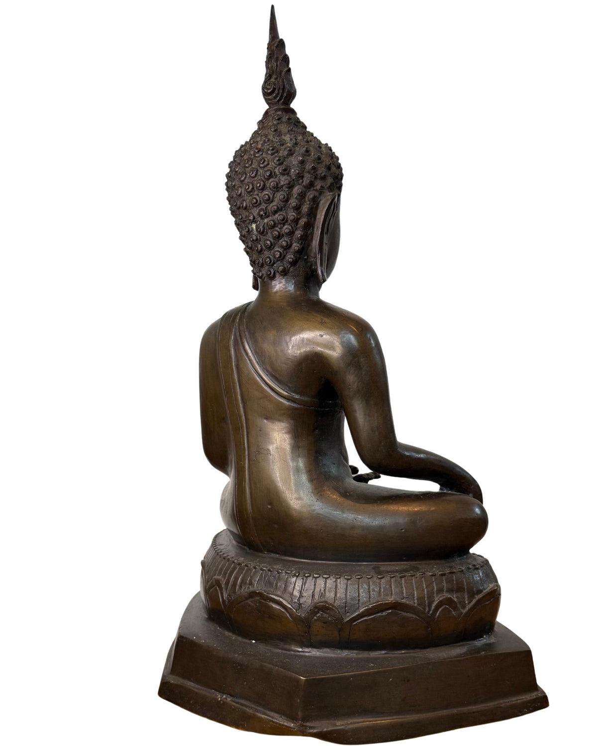 Große bronzene Buddha-Statue aus Thailand – spirituelles Statement‑Stück