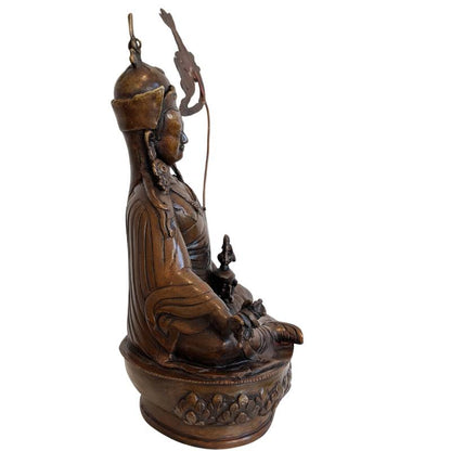 Bronze Guru Rinpoche Padmasambhava Statue aus Tibet, Vajrayana Buddhismus