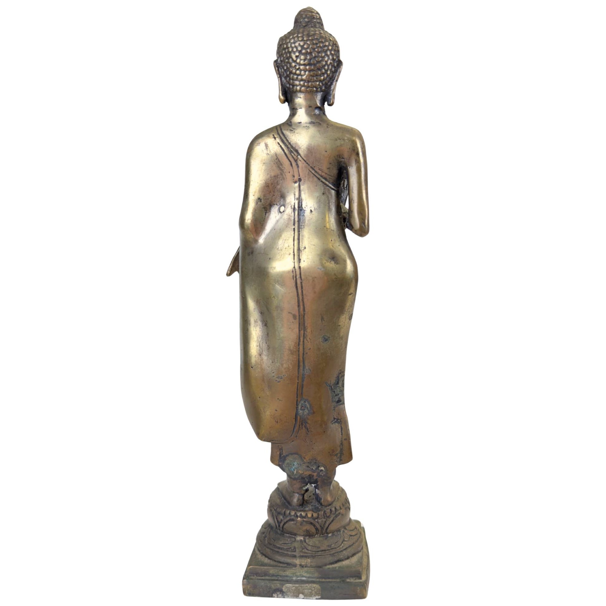 Handgegossene Buddha-Skulptur aus Bronze, ideal als spirituelles Geschenk.
