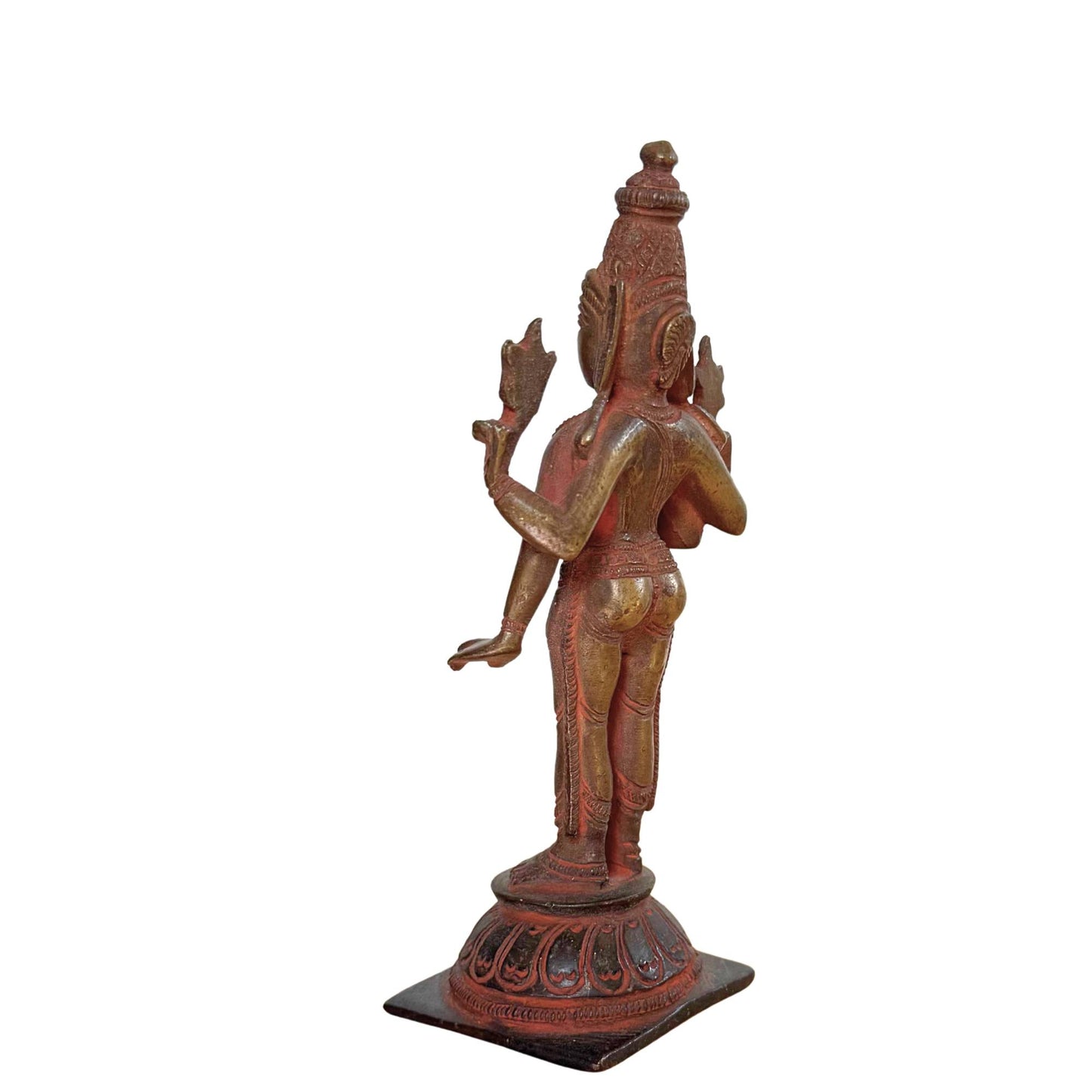 Handgefertigte antike Vishnu-Statue, hergestellt im traditionellen Wachsausschmelzverfahren