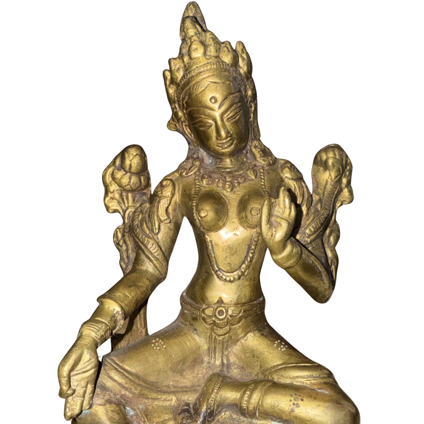 Handgefertigte Tara-Statue, Himalaya-Region, Prüfung