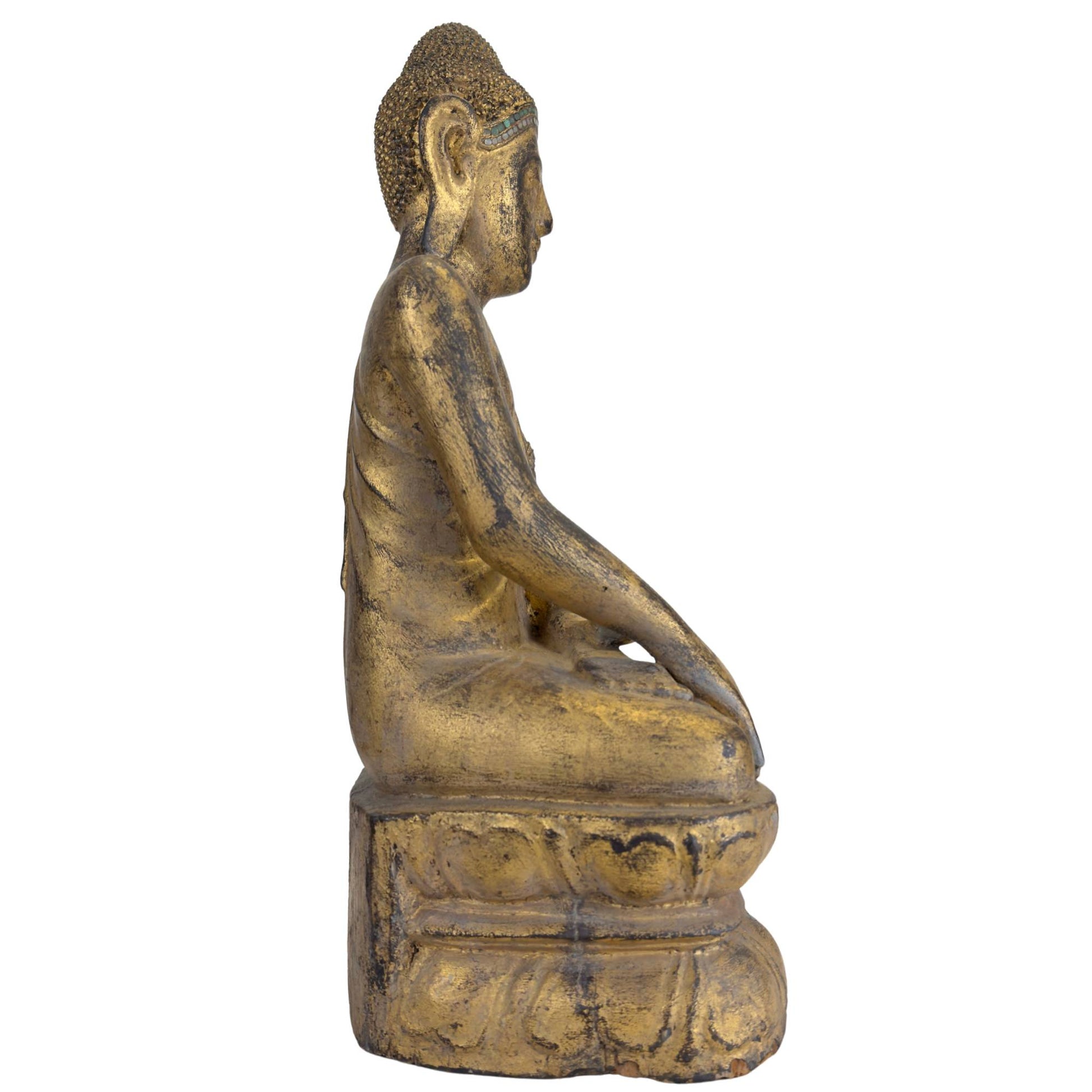 Handgeschnitzter Buddha aus Burma mit spiritueller Ausstrahlung