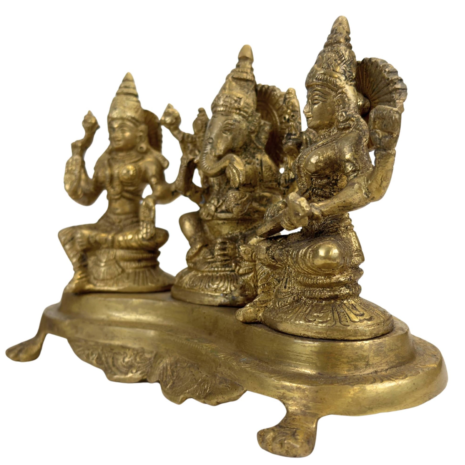 Detail der handgestempelten Verzierung an einer indischen Hindu-Statue