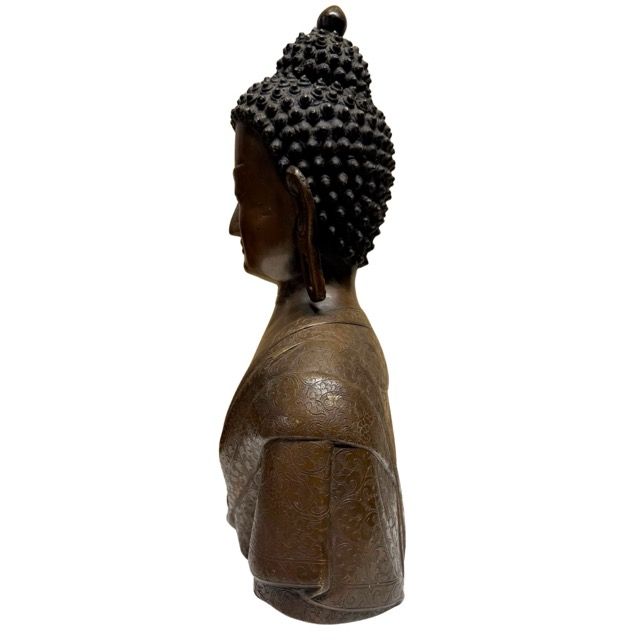 Himalaya-Buddha-Büste aus Nepal aus Bronze