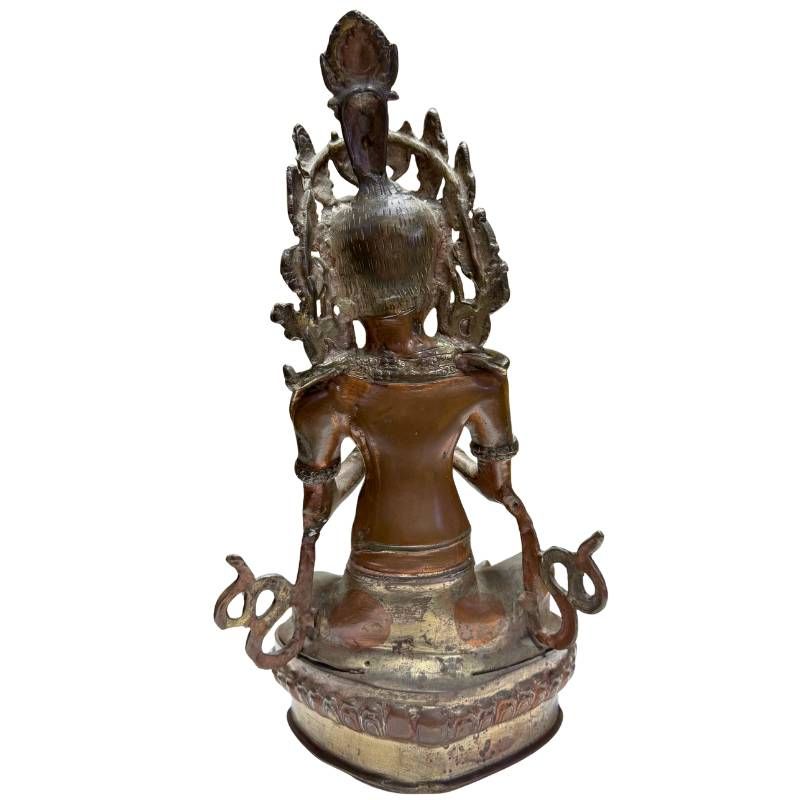 Authentische Studioarbeit einer antiken Bronze-Tara aus dem Himalaya