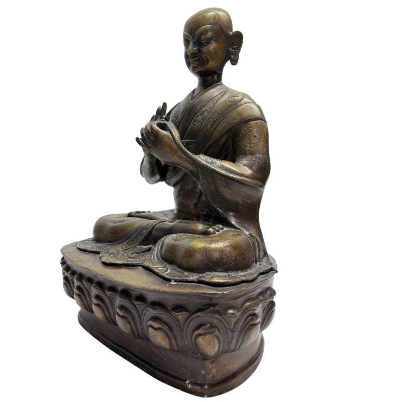 Himalaya-Bronze-Lama-Statue mit authentischem Aussehen